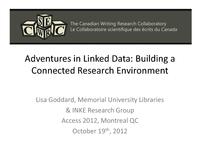 Adventures in Linked Data: Building a Connected Research Environment thumbnail